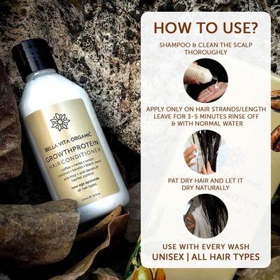 Bella Vita Organic Growth Protein Natural Hair Conditioner 225 ml - Conditioners