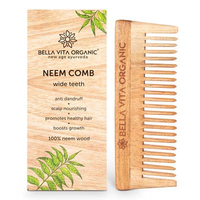Bella Vita Organic Wide Tooth Wooden Comb 40 gm - Hair Combs