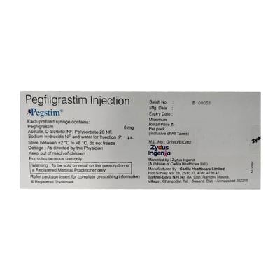 Pegstim 6mg PFS Injection 0.6ml - Cancer Oncology-Cyt
