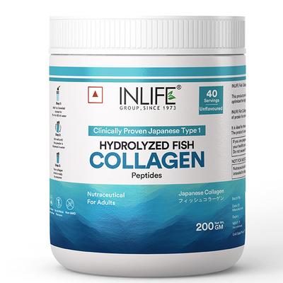 Inlife Hydrolyzed Fish Collagen Powder - Unflavoured 200 g - Hair & Skin