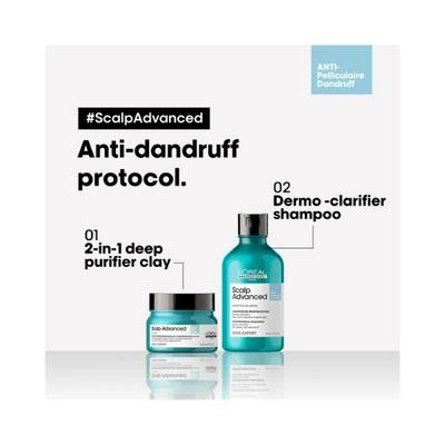 L'Oreal Professionnel Scalp Advanced Anti-Dandruff Dermo-Clarifier Shampoo 300 ml - Shampoos