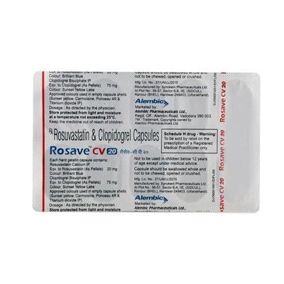 Rosave CV 20mg Capsule 10'S - High Cholesterol-Dys