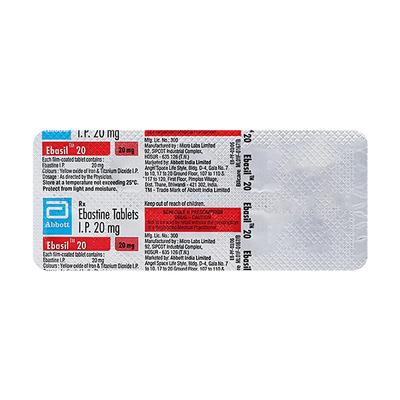 Ebasil 20mg Tablet 10'S - Allergies-Ant