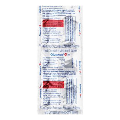Olvance M 25mg Tablet 10'S - Hypertension-Ang