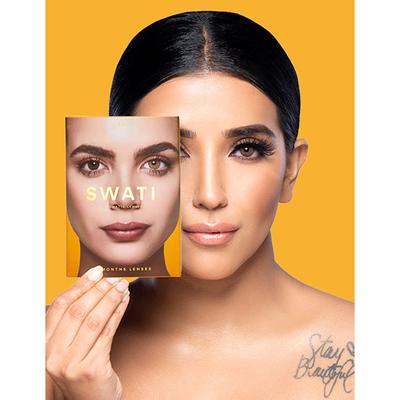 Swati Cosmetics Coloured Lenses Honey 6 Month Contact Lenses ( - 0.5) 1's - Eyecare Lenses