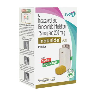 INDANIDE 200 WITH DOSE COUNTER Inhaler 120md - Asthma/COPD-Ast