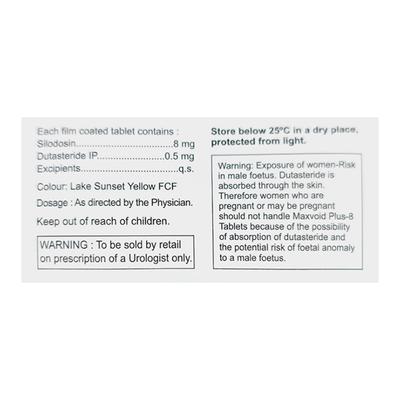 Maxvoid Plus 8 Tablet 15'S - Bladder And Prostate Disorders-Dru