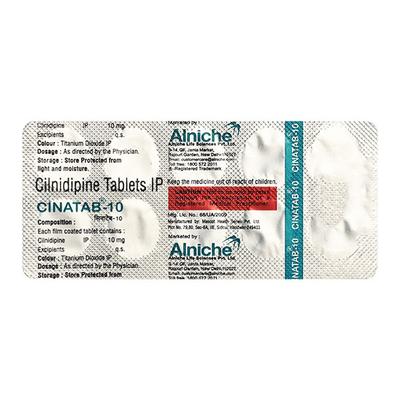 CINATAB 10 Tablet 10's - Hypertension-Cal