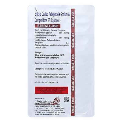 RABESTA DSR 20 Capsule 10's - Ulcer/Reflux/Flatulence-Aaa