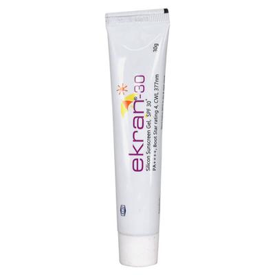 Ekran SPF 30 Pa++++ Silicon Sunscreen Gel(Topical) 30gm - Sunscreen Preparations-Emo
