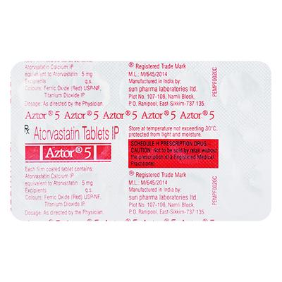 Aztor 5mg Tablet 15'S - High Cholesterol-Dys
