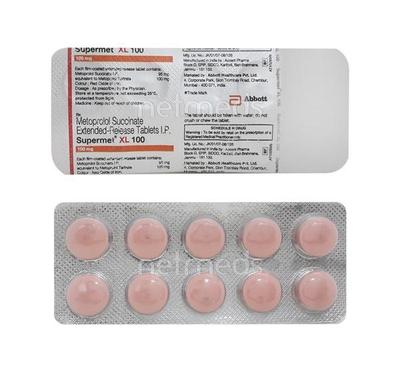 Supermet XL 100mg Tablet 10'S - Hypertension-Bet