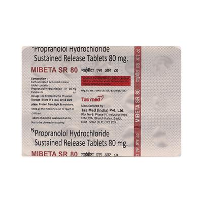 MIBETA SR 80mg Tablet 15's - Hypertension-Bet