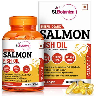 St.Botanica Enteric Coated Salmon Fish Oil Omega 3 Softgel 60's - Omega Fish Oil Fatty Acids