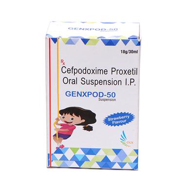 GENXPOD 50 STRAWBERRY FLAVOUR Suspension 30ml - Bacterial Infections-Cep