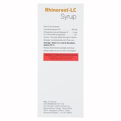 RHINOREST LC Syrup 100ml - Cough And Cold-Cou