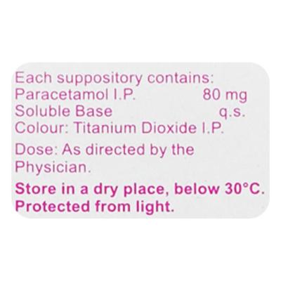 NEOMOL 80 Anal Suppositories 5's - Fever-Ana