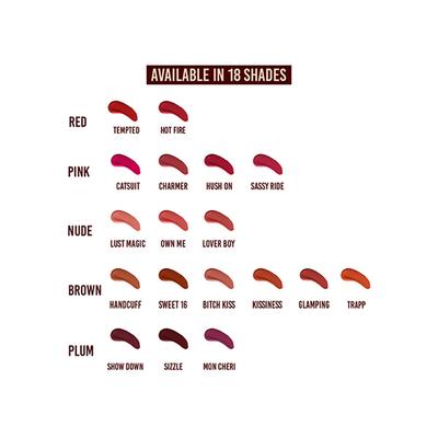 Colorbar Powerkiss Vegan Matte Lipcolor Transferproof Long-Lasting Hydrating Majestic-019 5ml - Liquid Lipsticks