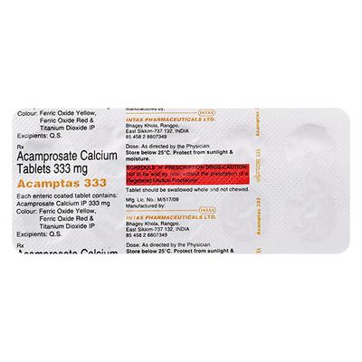 Acamptas 333mg Tablet 6'S - Alcohol Addiction