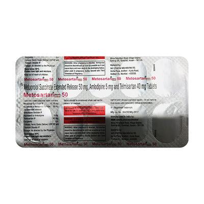 METOSARTAN AM 50 Tablet 10's - Hypertension-Bet