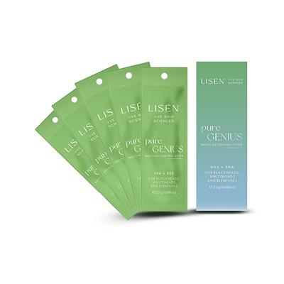 LISEN Pure Genius Multi - Action Peel Stick with AHA and BHA for Blackheads & Whiteheads (Pack of 5) 1's - Masks & Peels