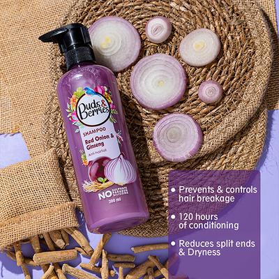 Buds & Berries Red Onion & Ginseng Shampoos 300 ml - Shampoos