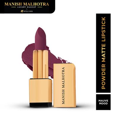 Manish Malhotra Beauty MyGlamm Powder Matte Lipstick Mauve Mood 4 gm - Lipsticks