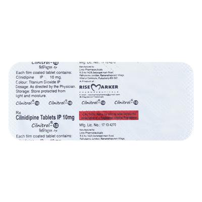 CILNITROL 10mg Tablet 10's - Hypertension-Cal