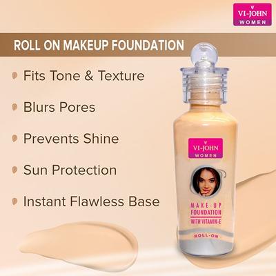VI-John Foundation Roll On for Women with Vitamin E 60gm - Foundation