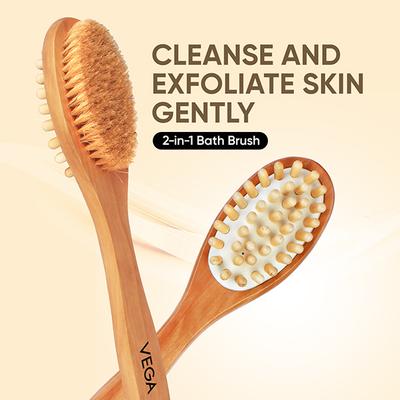 Vega Cellulite Bath Brush Dry Body Brush & Massage For Men & Women, Body Scrubber Brush (Nba-1/1) - Loofahs & Sponges