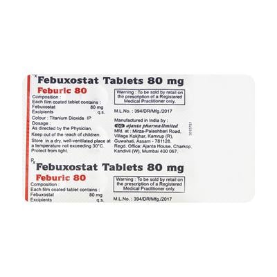 FEBURIC 80mg Tablet 15's - Gout