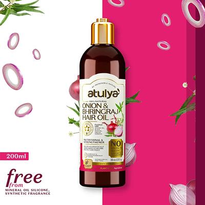 Atulya Onion Bhringraj Hair Oil 200 ml - Hair Oils