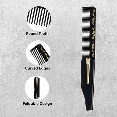 Vega Beard Comb (HMBC - 222F) 22 gm - Hair Combs