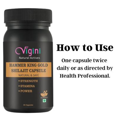 Vigini Hammer King Gold Shilajit Capsule 30's - Sexual Healthcare