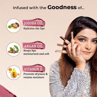 Tnw The Natural Wash Silky Matte Fusion Longstay Lip Color - Cosmic Pink 3.5 gm - Lipsticks