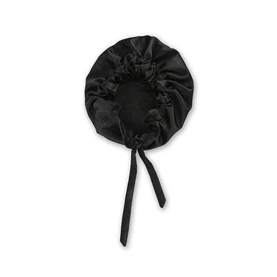 Mueras Silk Satin Hair Bonnet Black 1's - Hair Clips/Bands