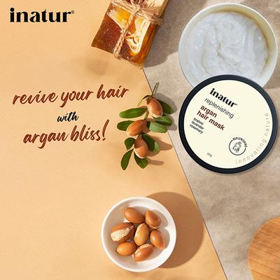 Inatur Hair Treatment Mask - Argan 200 gm - Hair Masks & Packs