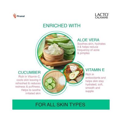 Lacto Calamine Daily Face Cleansing Wipes with Aloe Vera, Cucumber & Vitamin E, Hydrating, White 25 Wipes 2's - Facial Wipes & Tissues