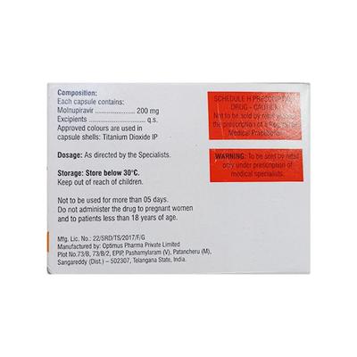 MOLUNAMAX 200 Capsule 10's - Viral infections-Ant