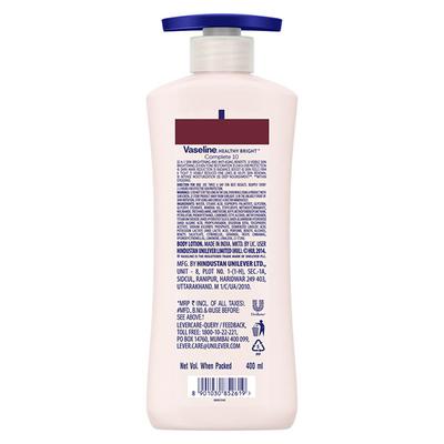 Vaseline Healthy Bright 10 in 1 skin benefit Complete 10 anti - ageing lotion Body Lotion 400ml - Lotions & Creams