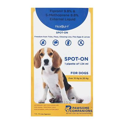 FLICKOUT F SPOT ON (VET) FOR DOGS 10-20KG Liquid 1.34ml - General-P