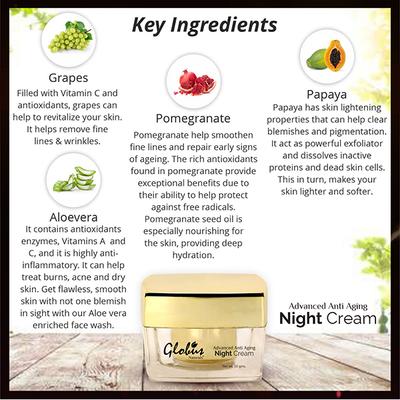 Globus Naturals Advanced Anti Aging Night Cream 50 gm - Night Cream
