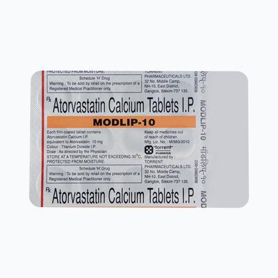 Modlip 10mg Tablet 15'S - High Cholesterol-Dys
