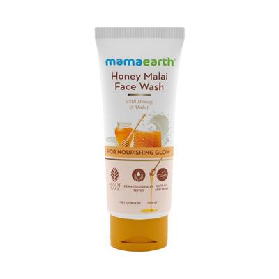 Mamaearth Honey Malai Face Wash with Honey & Malai For Nourishing Glow 100 ml - Face Wash & Cleansers
