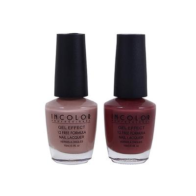 Incolor Gel Effect Matte Nail Polish Combo 05 (35+32) Pack Of 02 15 Ml - Nail Polish