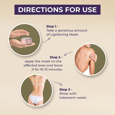 Sanfe Back & Bum Lightening Mask Cream - Aloe Vera & Peach Extrats 100 gm - Masks & Peels