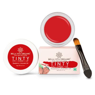 Bella Vita Organic Raspberry 3 In 1 Tinty For Lips 8 gm - Lip Stains & Tints