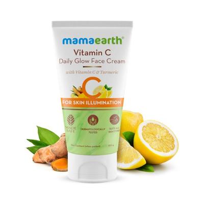 Mamaearth Vitamin C Daily Glow Face Cream With Vitamin C & Turmeric for Skin Illumination 150 gm - Face Moisturizers