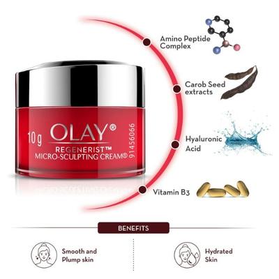 Olay TE Day Cream 50g + Olay Regenerist Micro-sculpting Cream Mini 10g - Ultimate Skincare kit 2's - Day Cream