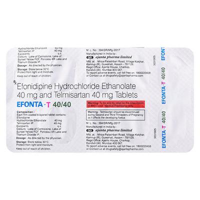 EFONTA T 40 Tablet 10's - Hypertension-Ana